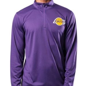 NBA Los Angeles Lakers Men's Quarter Zip Long Sleeve Pullover